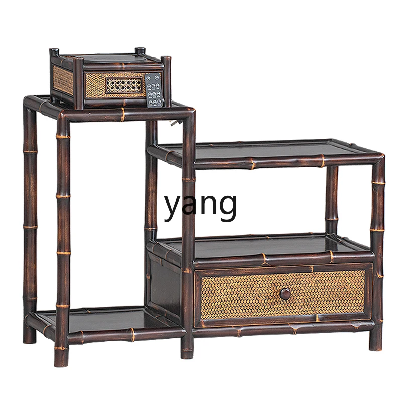 

LMMnew Chinese grid living room home Longzhu high-end tea side shelf display stand