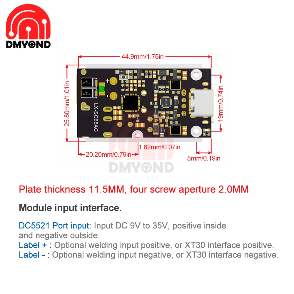 65W Fast Charging Converter Board USB Interface QC2.0 QC3.0 QC4.0 Output Protocol Fast Protocol FCP SCP HSCPV00C/DASH/WARP