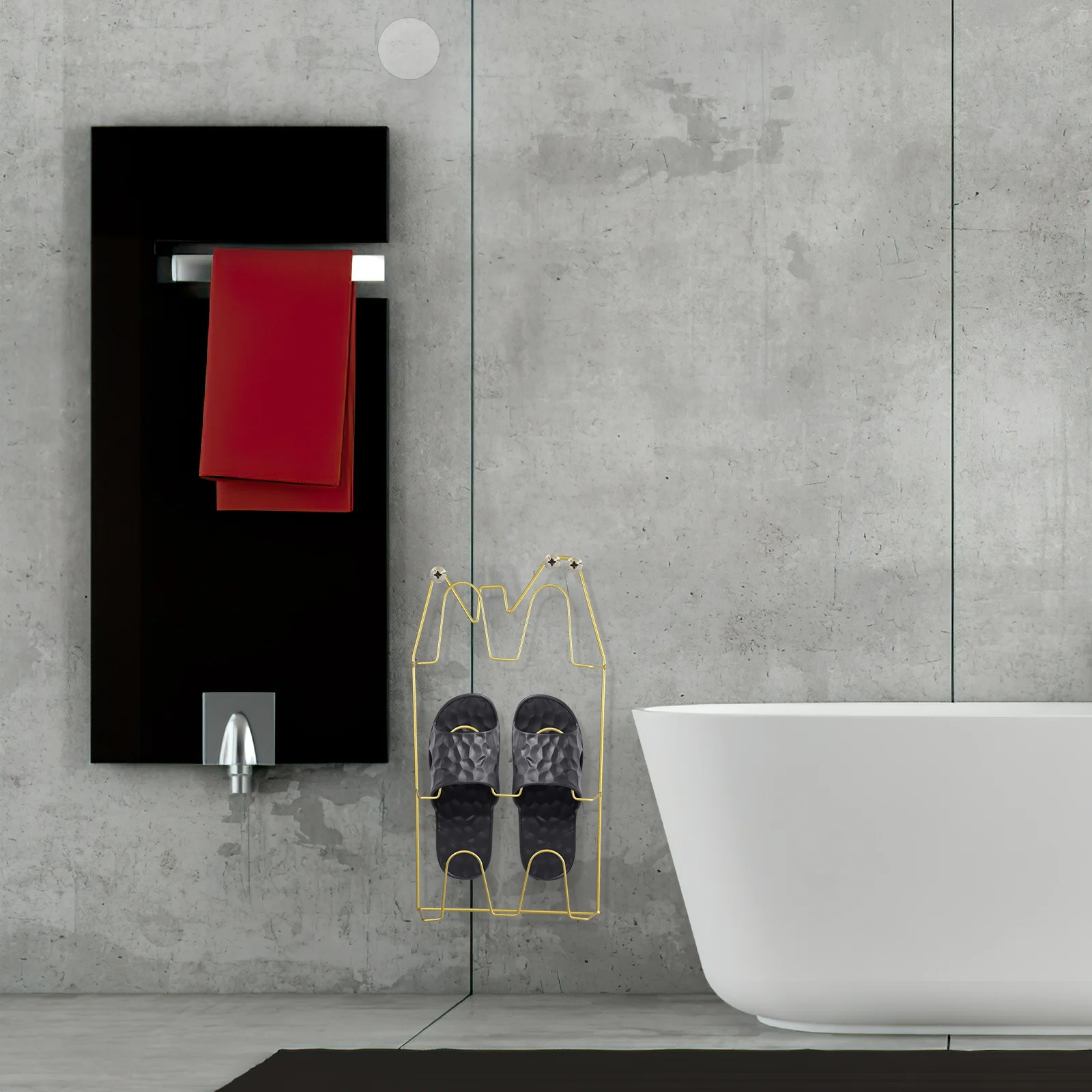 

No Punching Wall Mounted Shoe Rack Multi Layer Slipper Storage Shelf Single Person Shoe Holder Entryway Bathroom Hanging