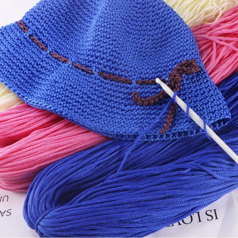 1pc 200g 3mm Color Nylon Cord Thread Crochet Hollow Line Macrame DIY Hand-Woven Bracelet Braided