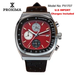2023 New Proxima PX1707 Luxury Watch Business Waterproof Male Clock Stainless Steel Square Quartz Men Watch Reloj Hombre 10Bar