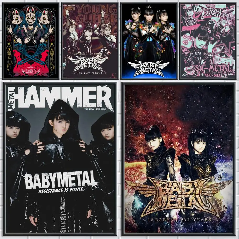 

Japan Group B-babymetal Poster Posters Fancy Wallart Sticker for Living Room Bar Painting Decoration Room Wall Decor