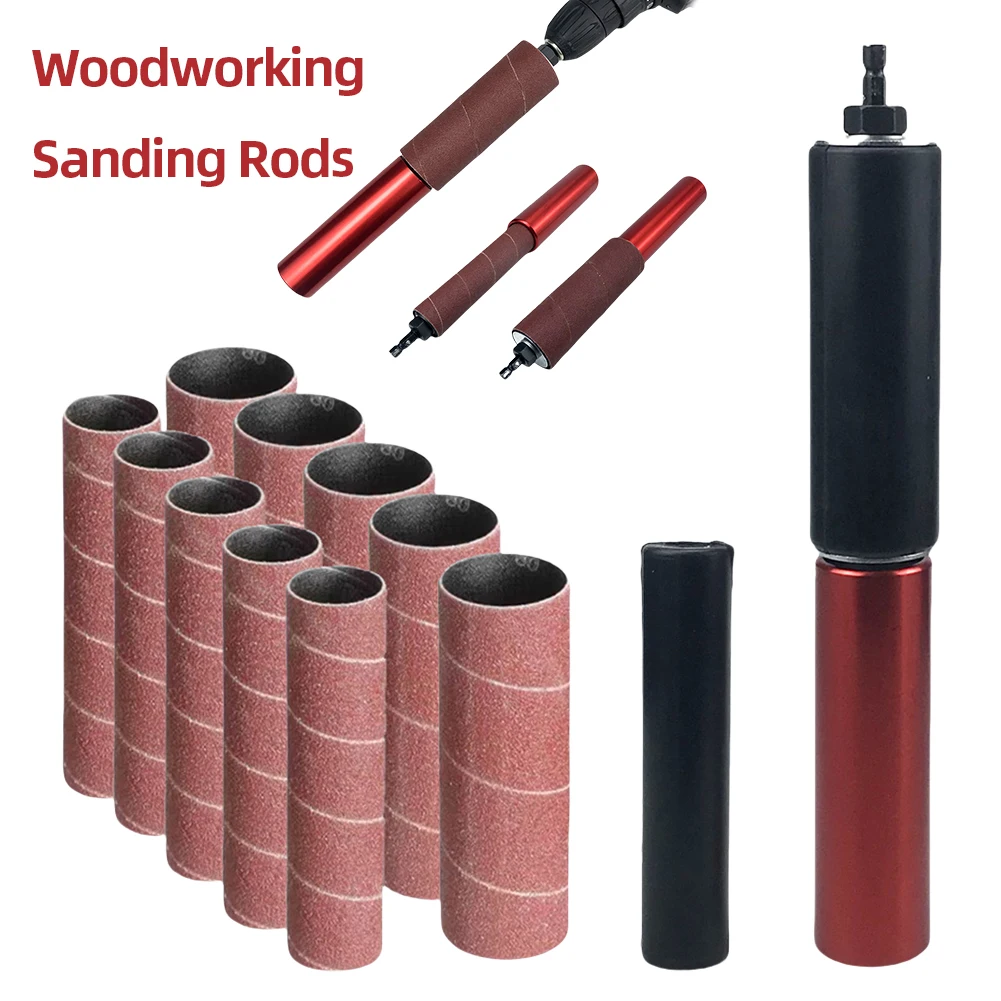 

Sanding Rod Kit Sanding Drum Sander Tool Set Lithium Electric Drill Conversion SandingTool Sanding Wood Metal