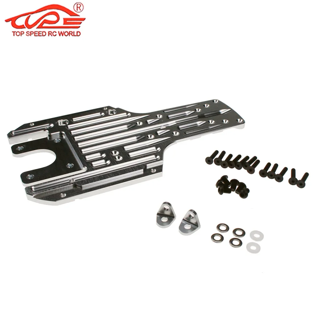 Upgrade Onderdelen CNC Metalen Motor Achter Bodemplaat voor 1/5 Schaal Rc Auto Gas HPI ROFUN ROVAN KM BAJA 5B 5T 5SC Buggy Truck Onderdelen