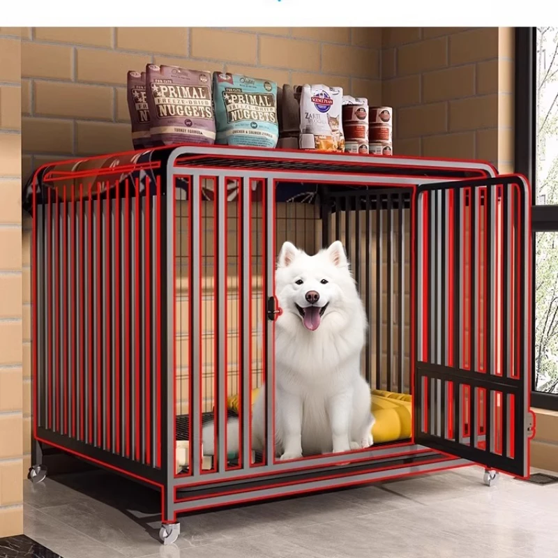 

Dog Cage Medium Large Dog Indoor with Toilet Side Herding Small Pet