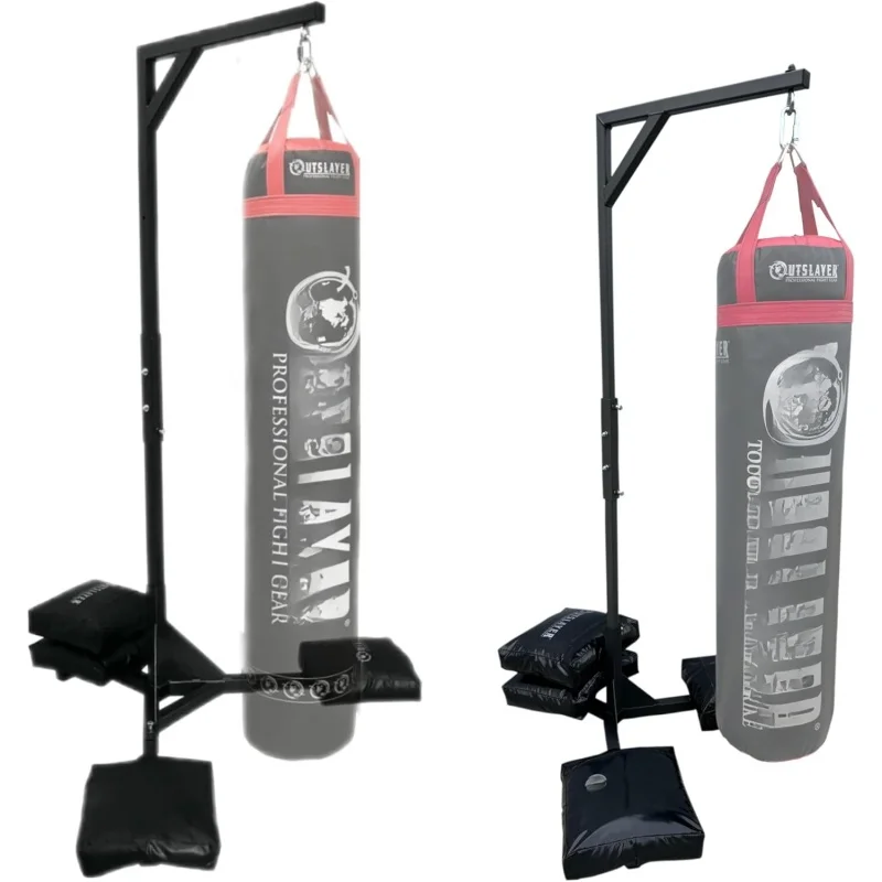 CCJHeavy Duty Punching Bag Stand - 7.8ft / 6.8ft Heavy Bags up to 350lbs - Made in USA - Filled or Unfilled Sandbags - Easy Asse