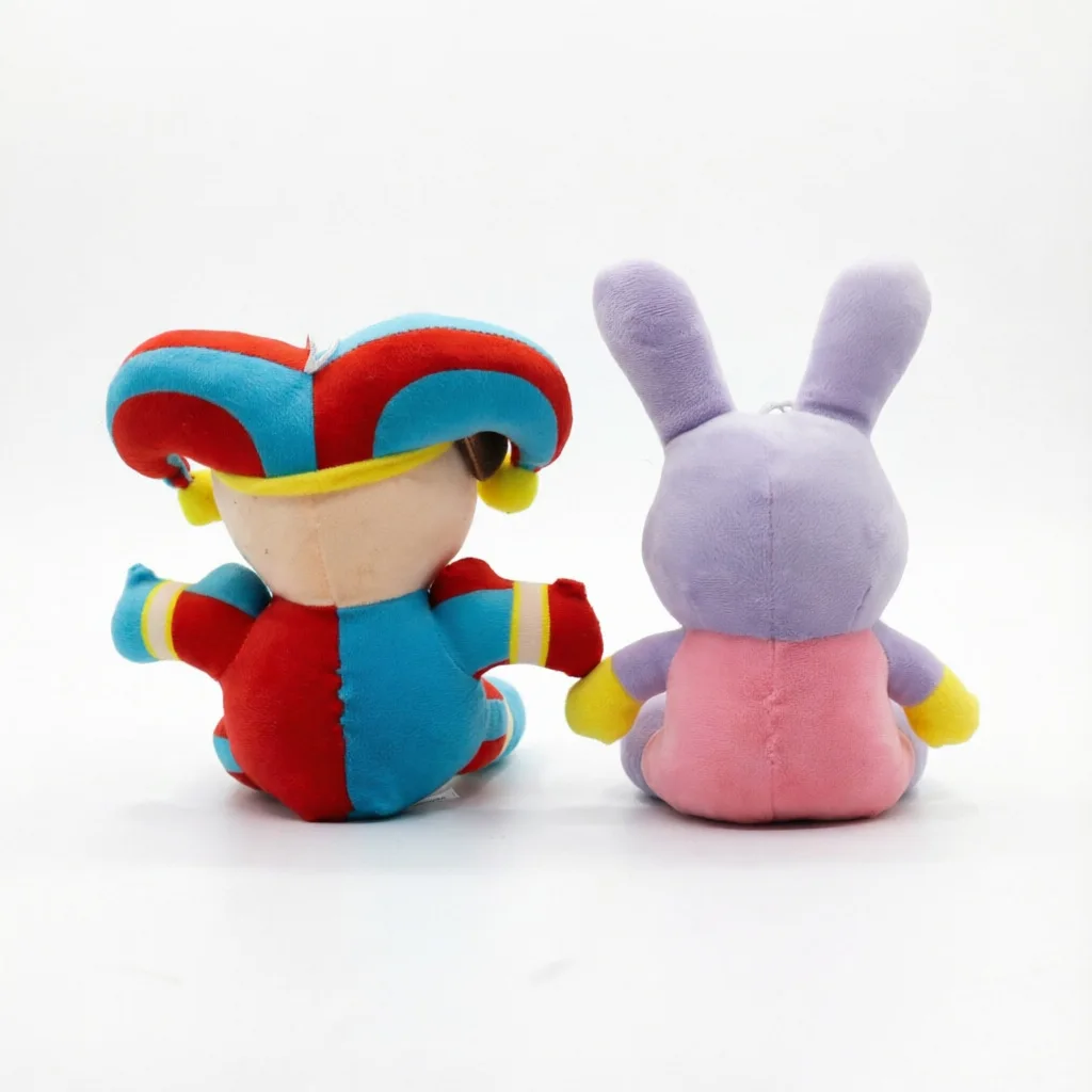 24cm Digital Circus Pomni Jax Plush Toy Soft Stuffed Anime Doll Home Ornament Sofa Car Decor Collectible Fans Pendant Charm Gift