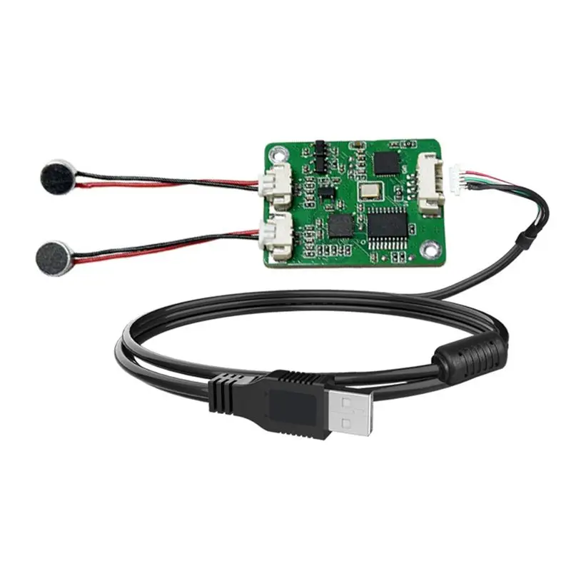 Dual-Microphone Matrix Noise Reduction Array AI Voice Interaction Reply Cancellation Voice Enhancement USB Driver-Free-VVNB