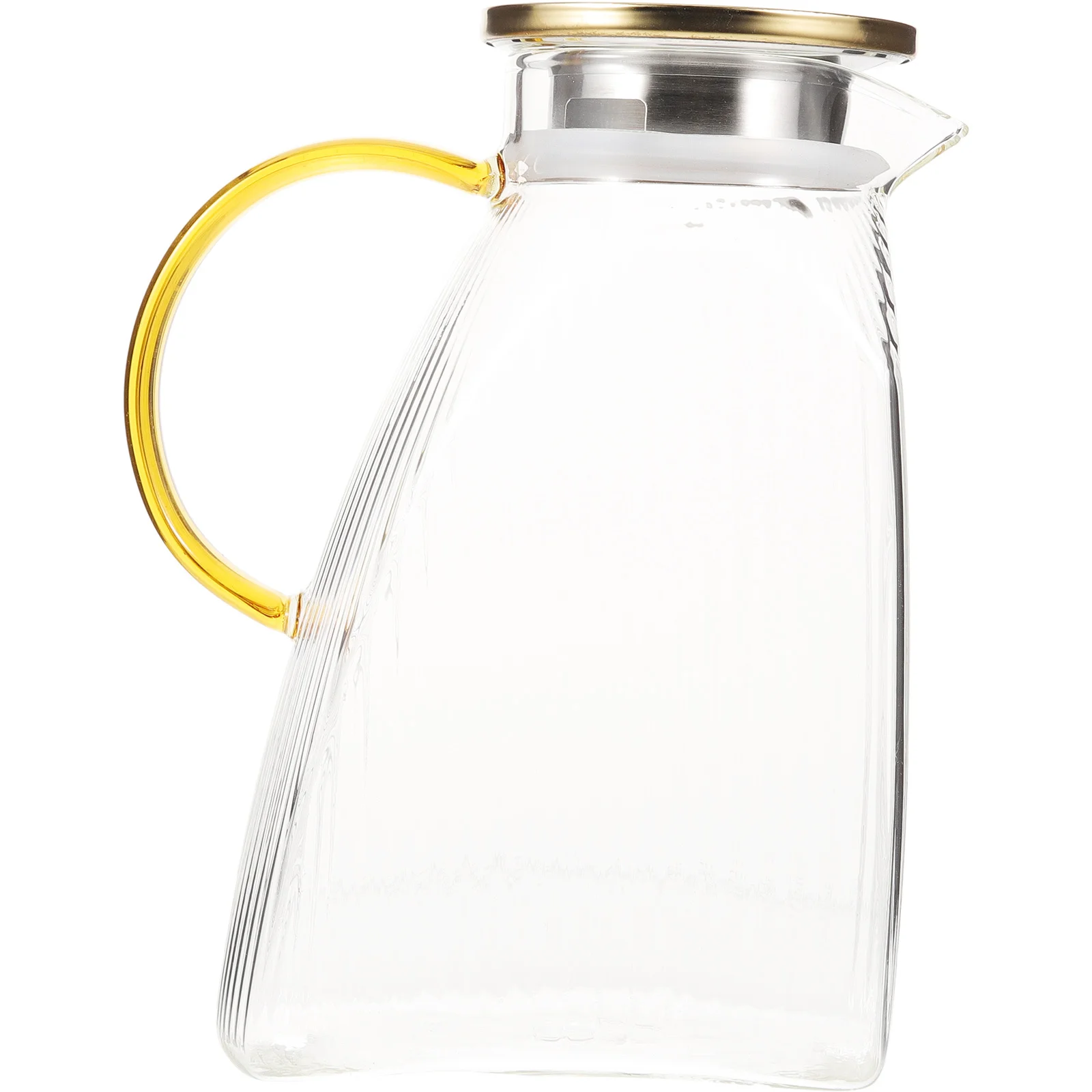 

Glass Cold Water Pitcher with Lid Large Capacity for Refrigerator Side Door Simple Elegant Design Easy to Clean