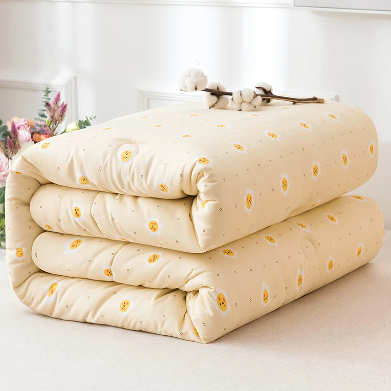 Cotton quilt 100% cotton winter quilt thickened warm cotton quilt dormitory single student quilt core winter warm blanket