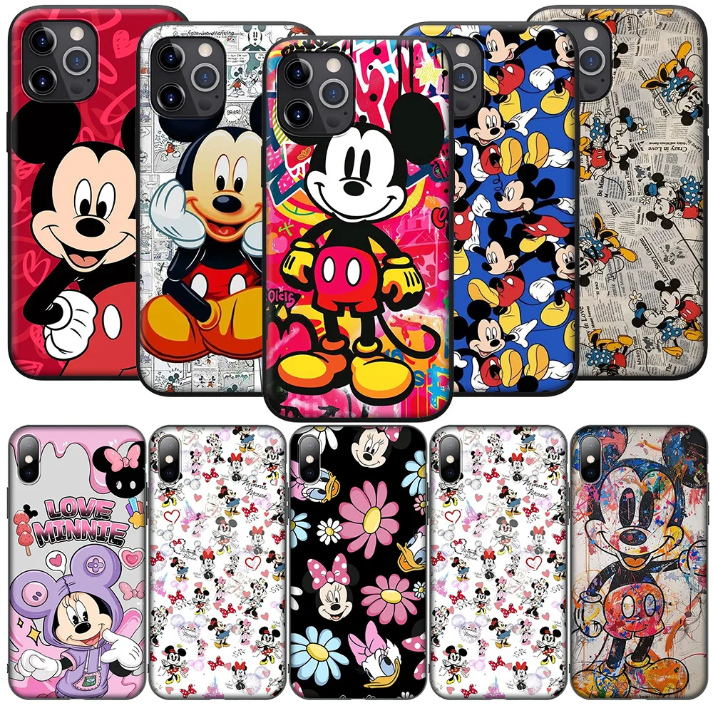 SK53 Cool Mickey Minnie Phone Soft Case for Xiaomi POCO M6 M5 M4 F5 X6 C65 C55 C50 C51 C40  X4 Pro