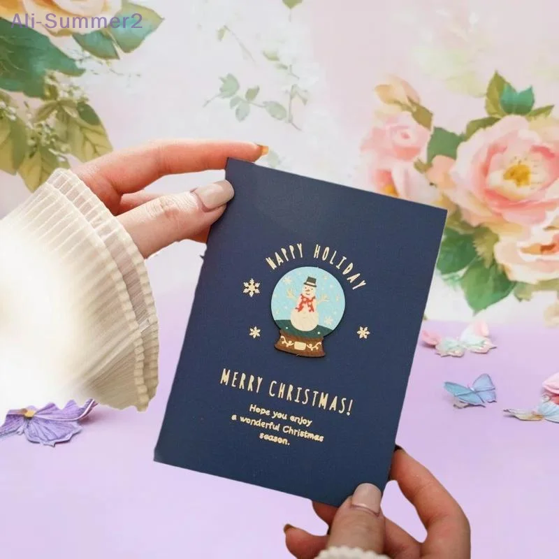 مجموعة بطاقات عيد ميلاد سعيد مع مغلف رغبات السنة الجديدة هدايا عيد الميلاد بطاقات بريدية تزيينية لعيد الميلاد لعيد الميلاد 2026 #2