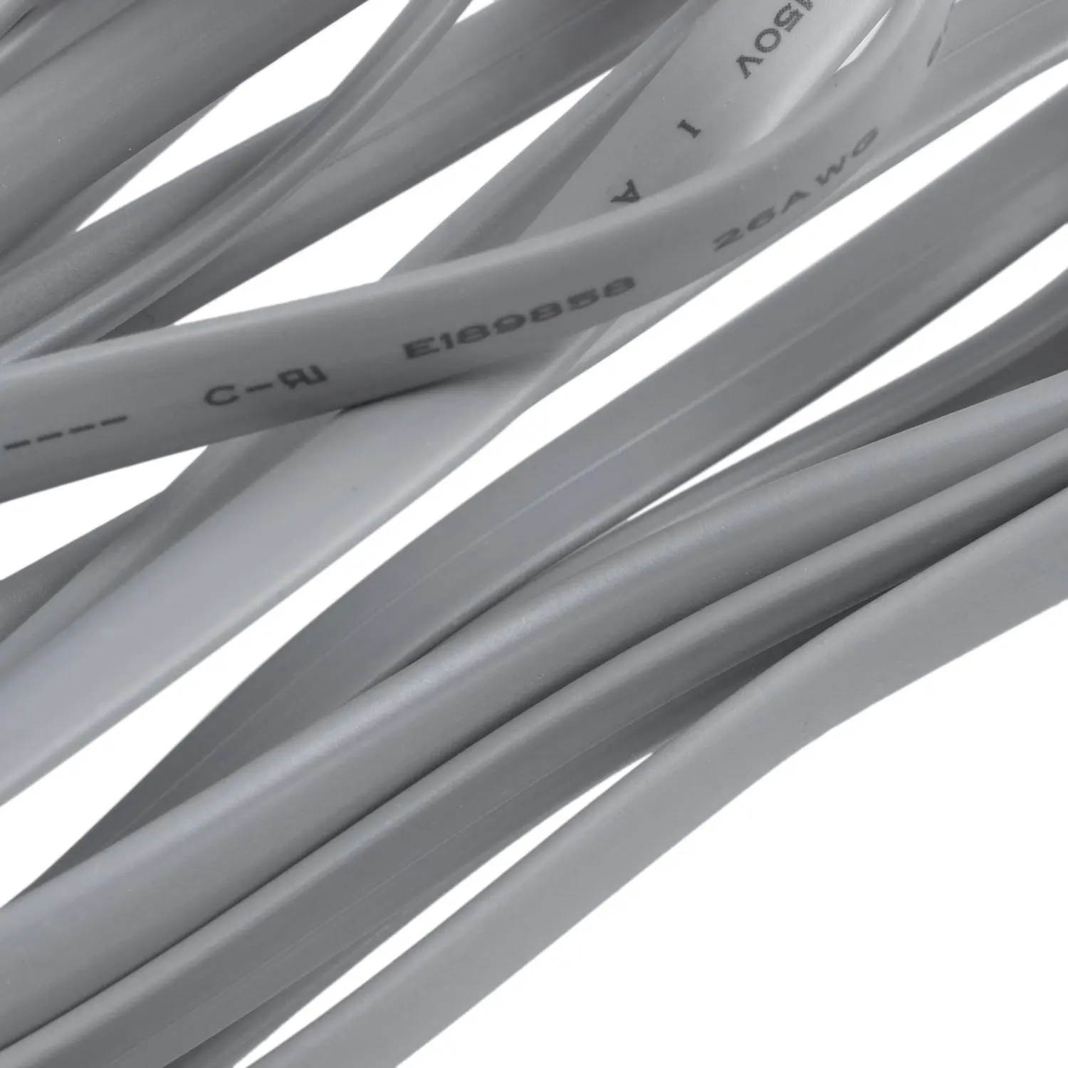 AA26P Gray Plastic Noodles 6P6C RJ11 M/M Flat Telephone Cable Cord 5M 16ft