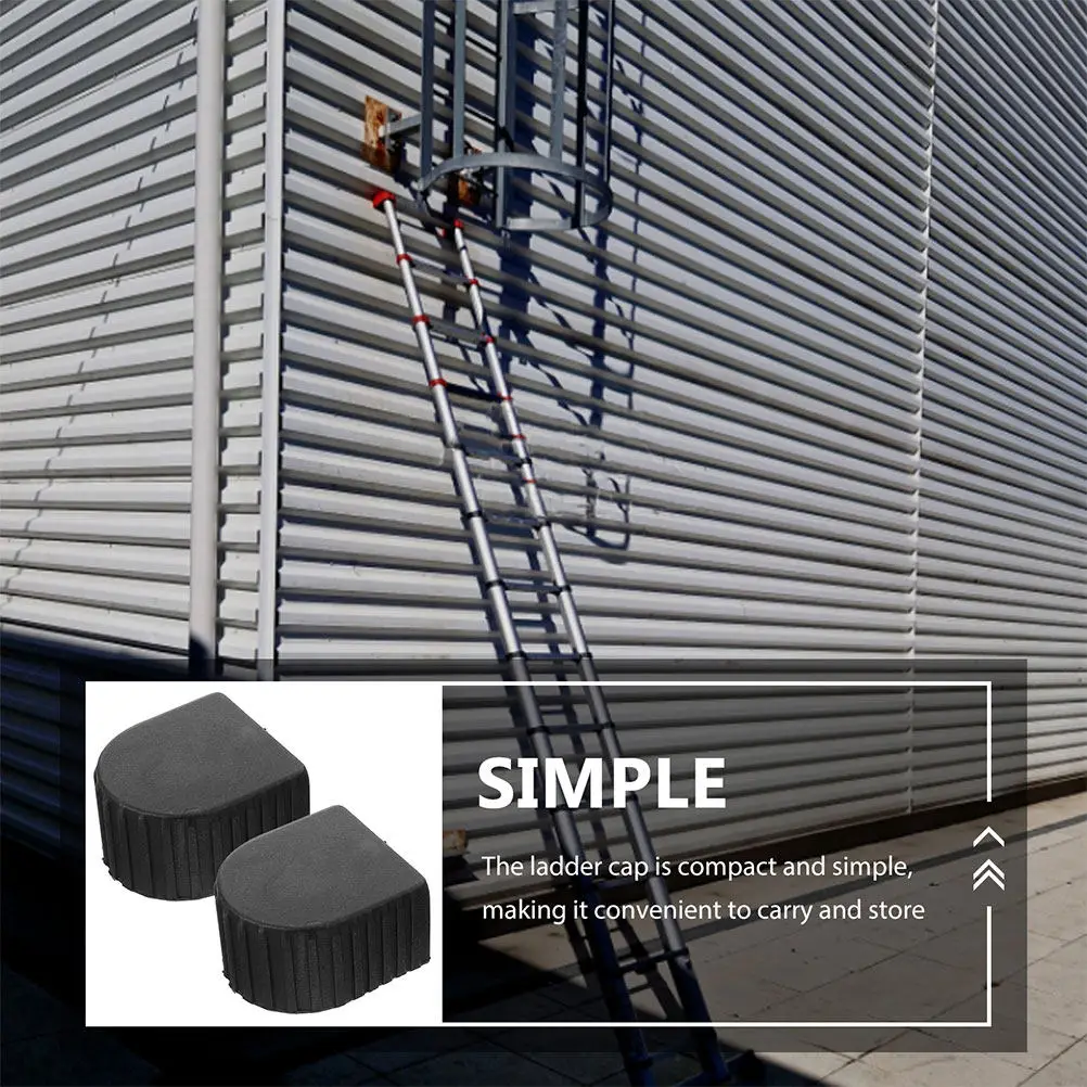 4Pcs Aluminum Alloy Ladder Top Covers for Telescopic Ladders Thickened Dustproof Non-Slip Protective Caps Enhanced Stability view 5