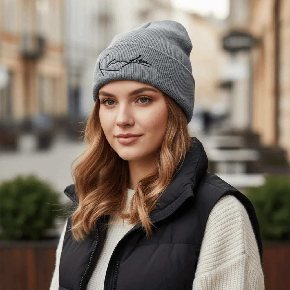 قبعة منسوجة بحروف صوفية عالية الجودة تحافظ على الدفء لحماية الأذن محبوكة بيني بونيه أكثر دفئًا للنساء/الرجال #2