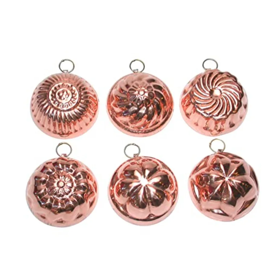 

Set 6 pcs Geometric Pure Copper Home Decorations 8x8 cm Mold for Chocolate Pudding Other Sweets Home Items Ideal Gift Mum Gift