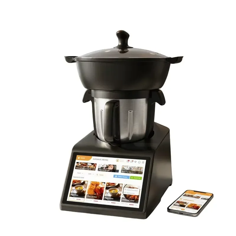 Smart 4.5L Robot Cooker with App Control Temperature Regulating Soup Pot Versatile Kitchen Cooking Bowl Type Appliance for