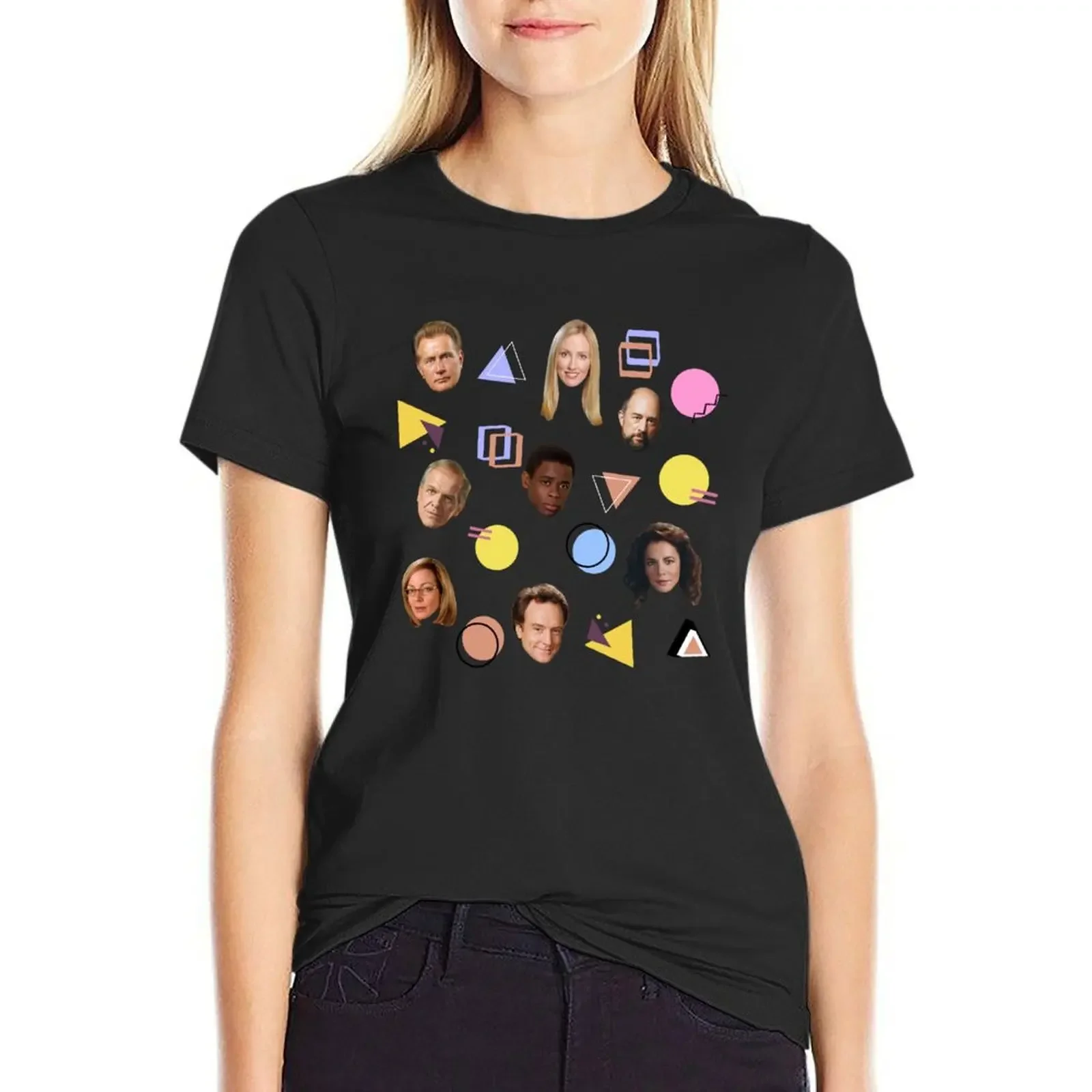 

the west wing pattern T-Shirt animal print Short sleeve tee blanks workout t shirts for Women