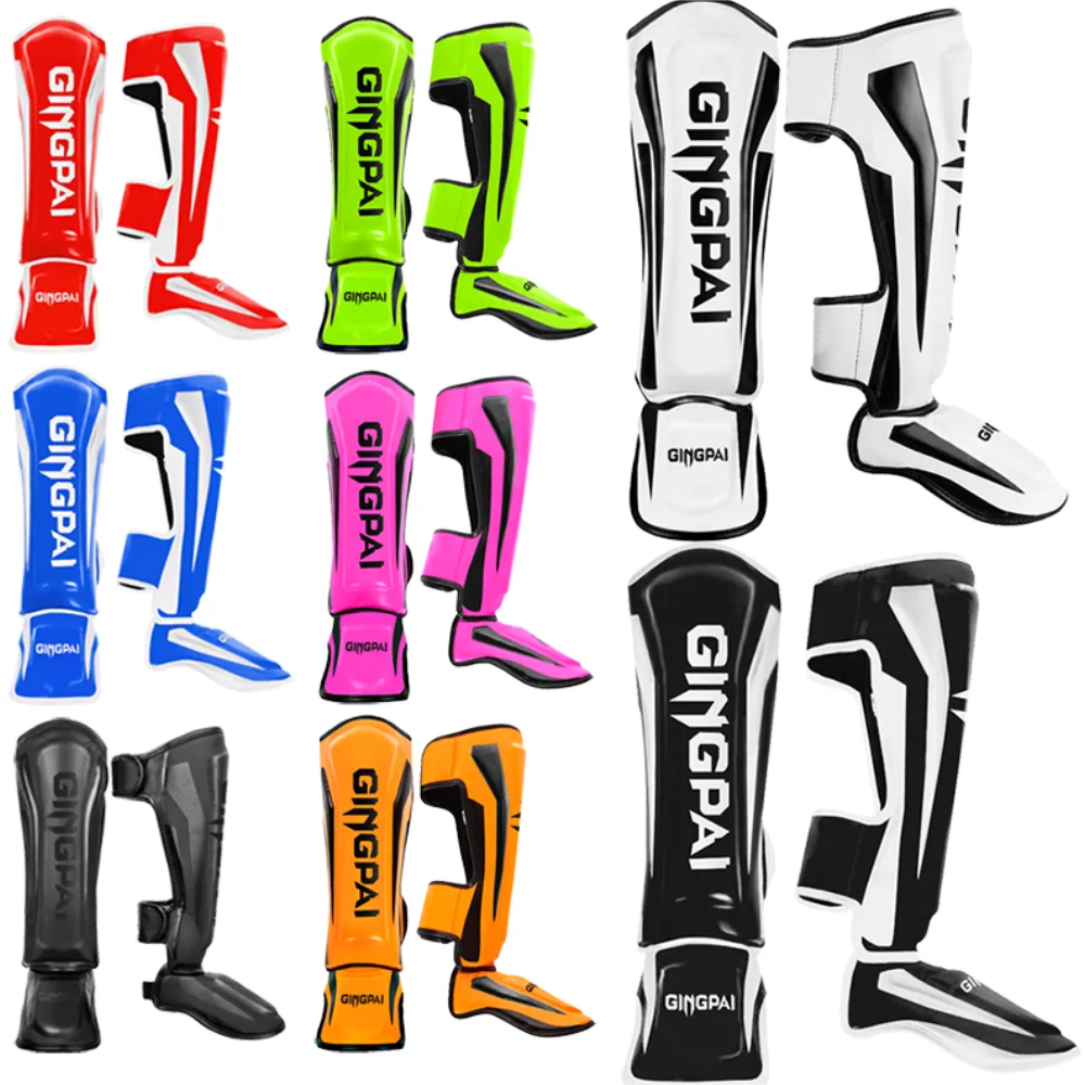 1 Pair Kids Adults Kickboxing MMA Muay Thai Shin Guards Leg Protector Fight Martial Arts Sanda Training Equipment