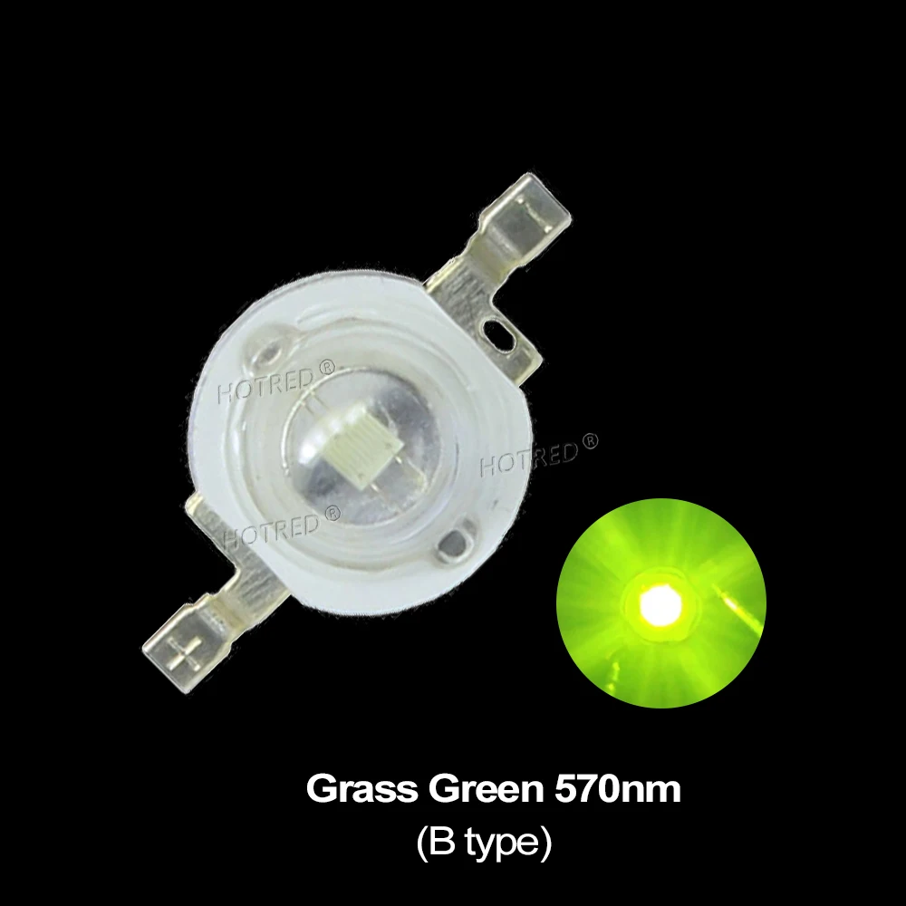10-50pcs LED 3W Ice Blue Cyan 500nm Green 520nm Deep Green 540nm Grass Green 570nm High Power LED Lamp Chip 45mil 3.2-3.6V 700mA