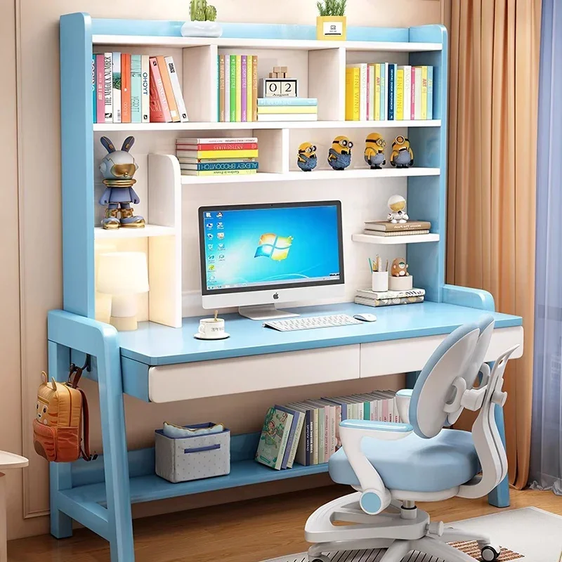 

Kids Study Table Elementary School Student Chair Children's Desk Tables Small Girl Room Desks Furniture Angle Adjustable
