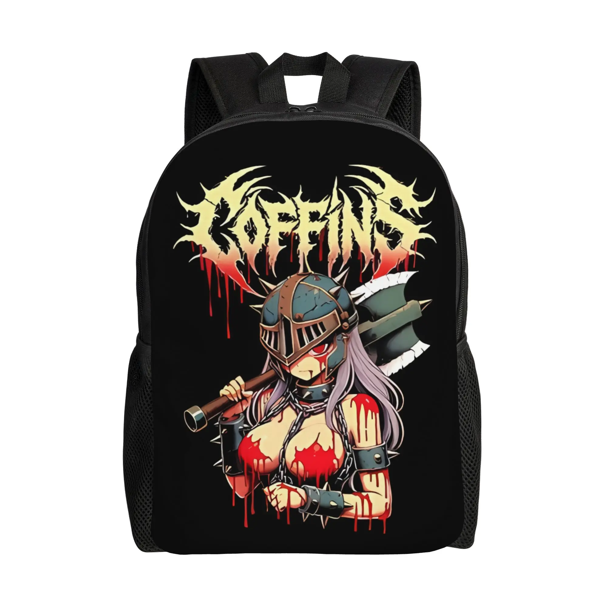 

Spiked Executioner Anime Girl Schoolbag Heavy Metal Office Workers mochila Daily Large Capacity Schoolbag Back To School Season
