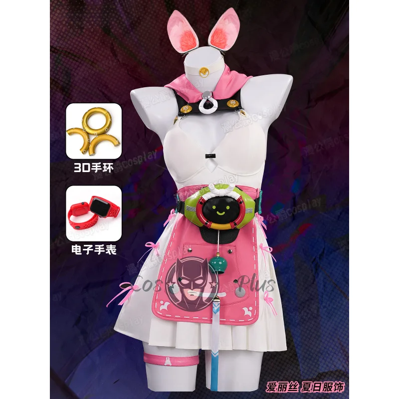 

Zenless Zone Zero Alice Thymefield summer swimwear Cosplay Costume Uniform Halloween Carnival Party Christmas Play Role Clothes