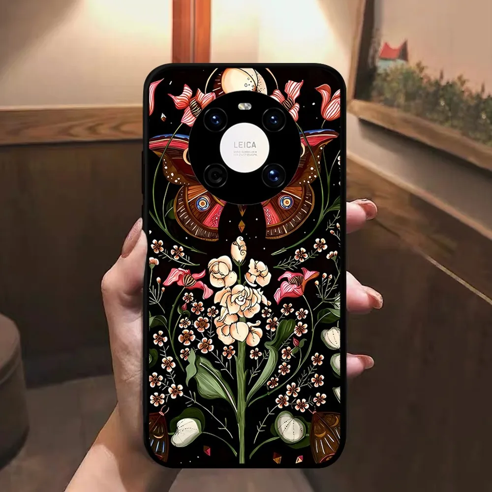 Forest Magical Moth Thistle Phone Case For Huawei Mate 10 20 30 40 50 Lite Pro Nova 3 3i 5 6 SE 7 Pro 7SE