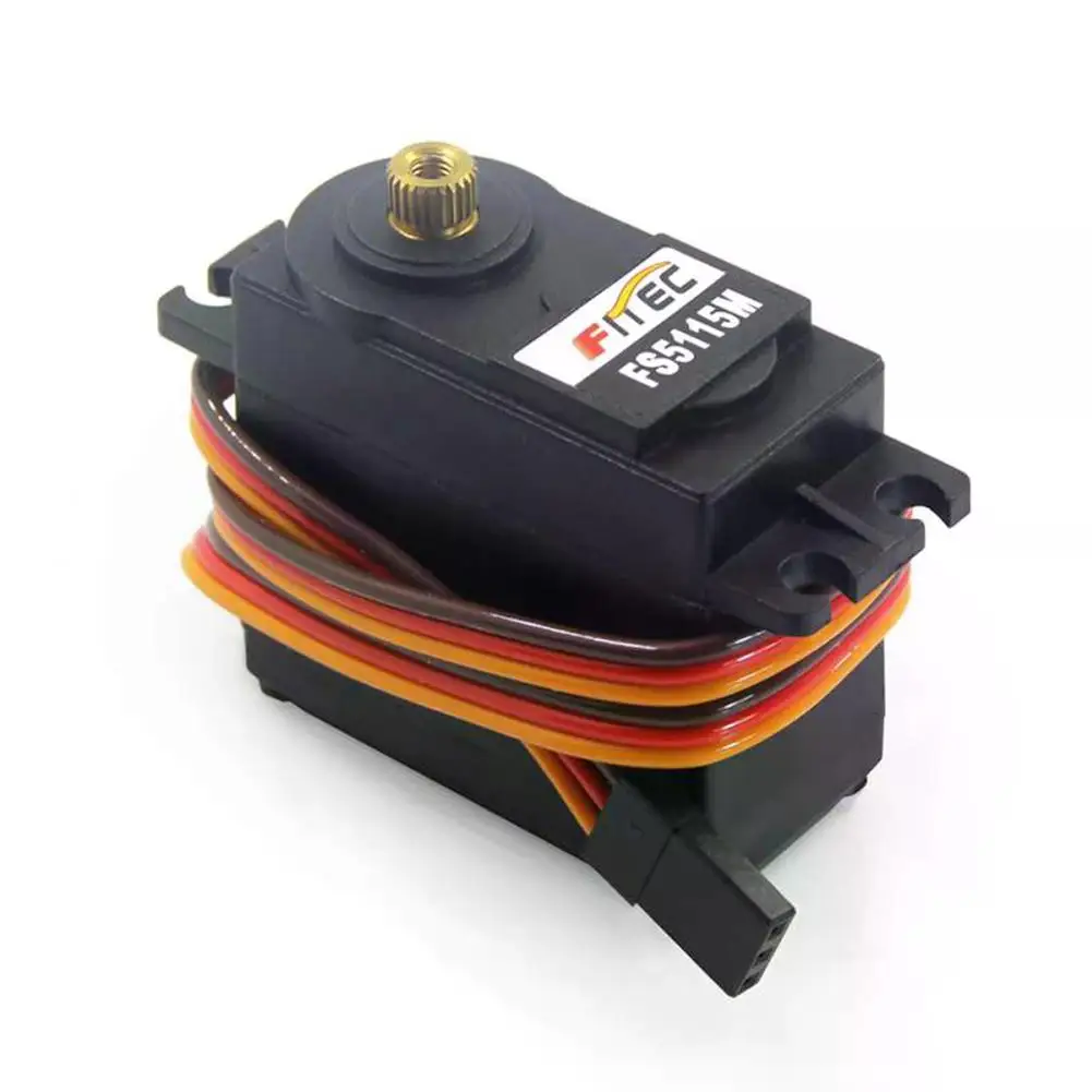 FS5115M Servo numérique 15kg 180 °   Engrenage métallique couple élevé étanche pour Arduino RC voiture bateau Robot Futaba JR hélicoptère bricolage