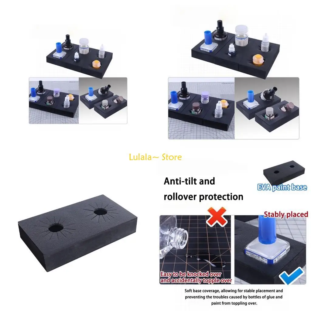 

Y4QA Нескользящая модель, клей, держатель для цемента, бутылка для краски, инструменты для хранения, портативная станция для из