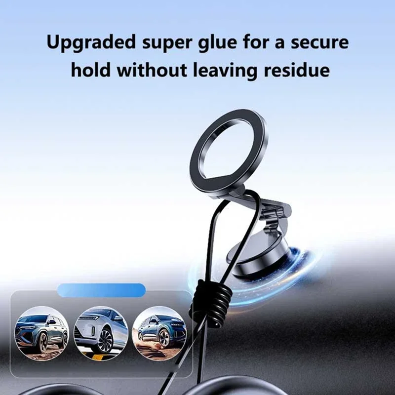 Strong Magnetic Car Phone Holder 360 Degree Rotation Foldable Mobile Cellphone Holders Support For For iPhone 17 Samsung Android