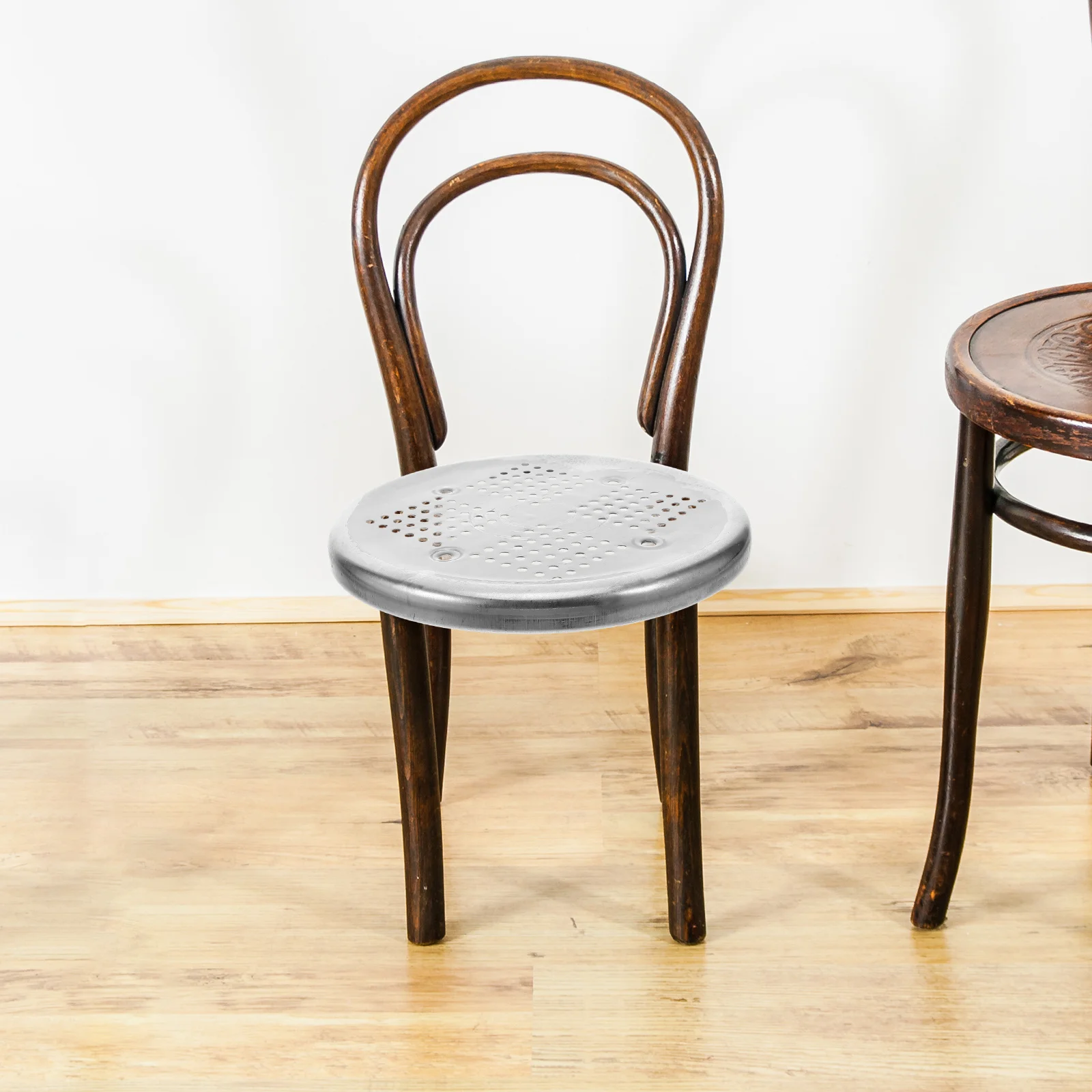 

Round Stainless Steel Stool Seat 11.4 Inch Bar Chair Seating Part Easy Clean Surface Ideal for Canteen Bar Stool Repair and Home