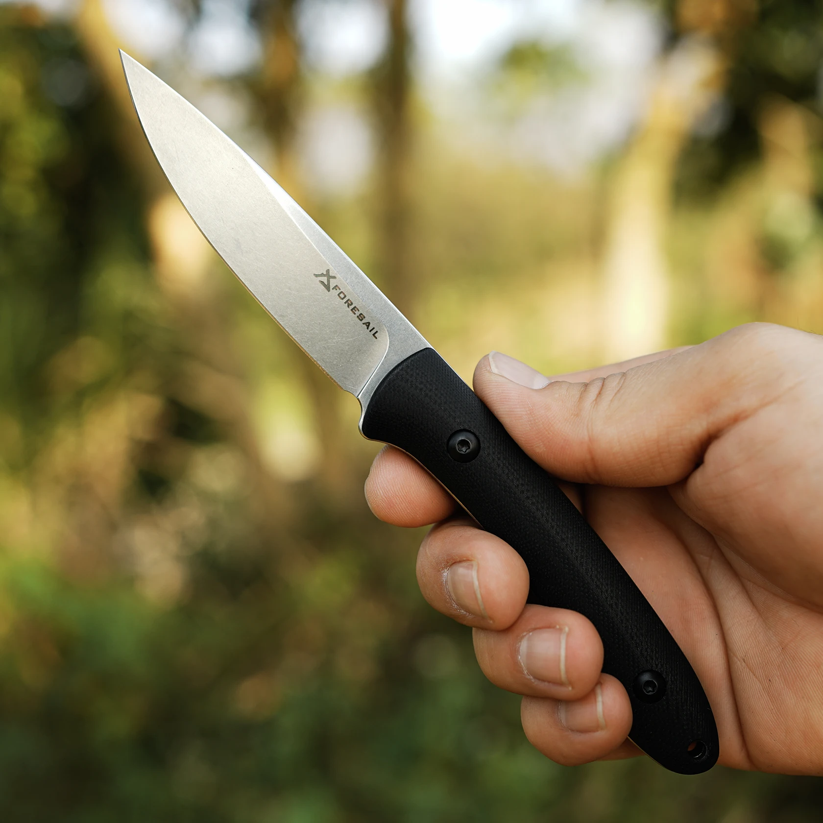 FORESAIL Fixed Blade Knife,Full Tang Design.DC53 Steel and G10 Handle,with Kydex Sheath,EDC Knife Outdoor Hiking Camping Knives.
