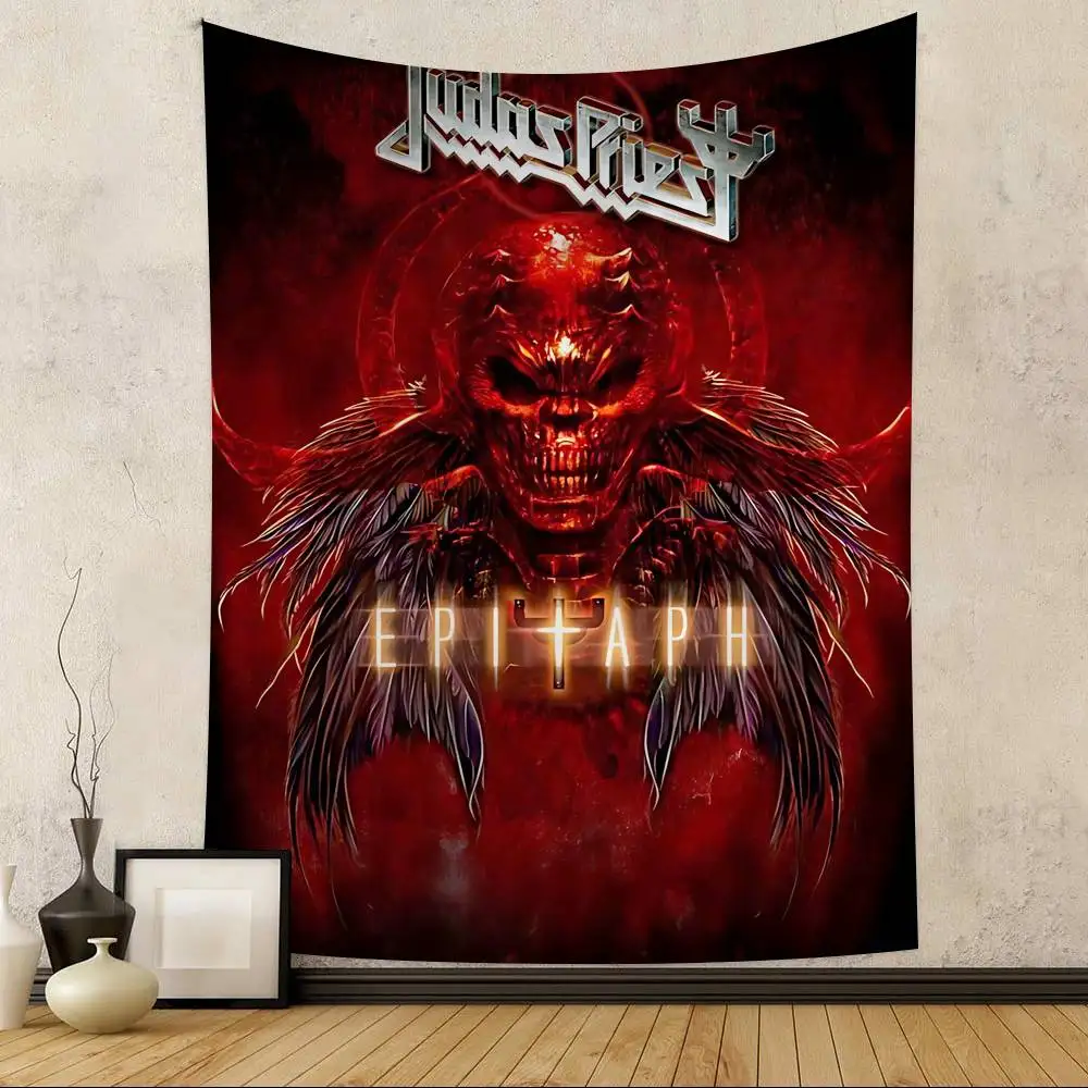 J-Judas P-Priest Heavy metal band Colorful Tapestry Wall Hanging Bohemian Wall Tapestries Mandala Wall Hanging Sheets