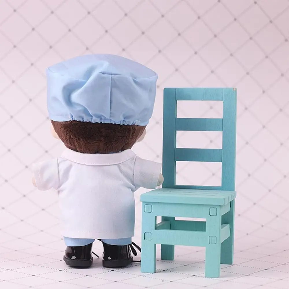 20CM Doll Clothes Cosplay Doctor Surgical Uniform Suit Cotton White Coat Green Blue Tops Pants For Idol Dolls Clothing Accessory