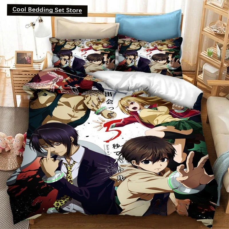 

Fashion 3D Print Anime Battle Game in 5 Seconds Bedding Set Duvetcovers Pillowcases 2/3 Piece Comforter Bedding Sets Bedclothes