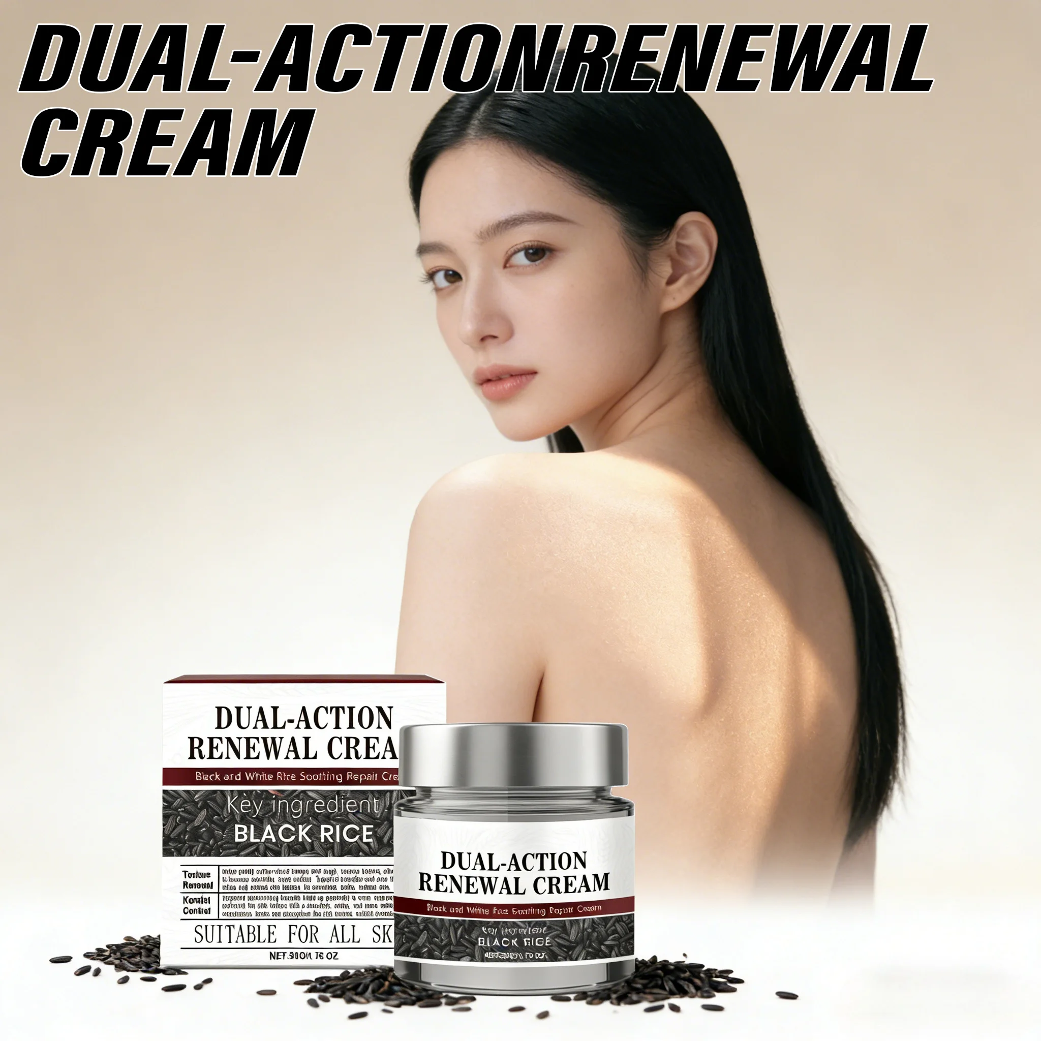 Black Rice Nourishing Body Cream Firming Elasticity Moisturizing Soothing Dry Skin Daily Care for Smooth Soft Skin Korean Makeup