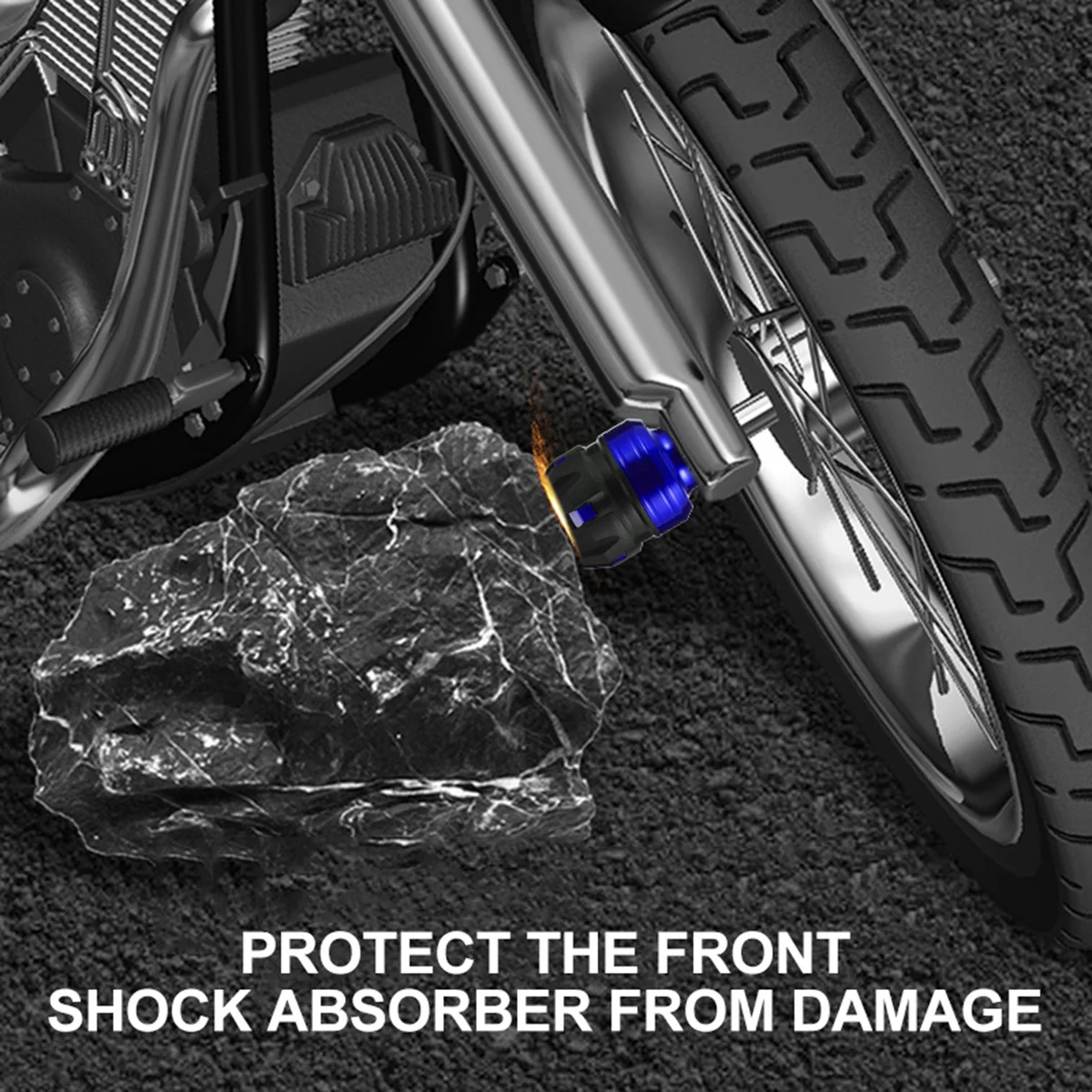 

2pcs Motorcycle Anti Collision Cup Aluminum Alloy Front Fork Slider Scooter Drop Protection Frame Durable Shock for Motorbike