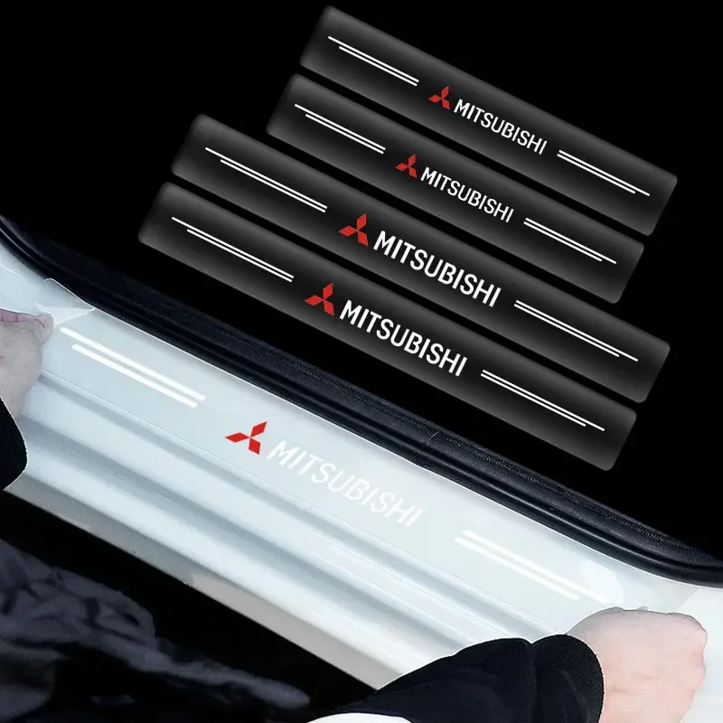 Car Door Sill Protector Stickers Transparent Decor Decal Threshold Strip For Mitsubishi ASX Lancer Pajero Outlander Lancer EX