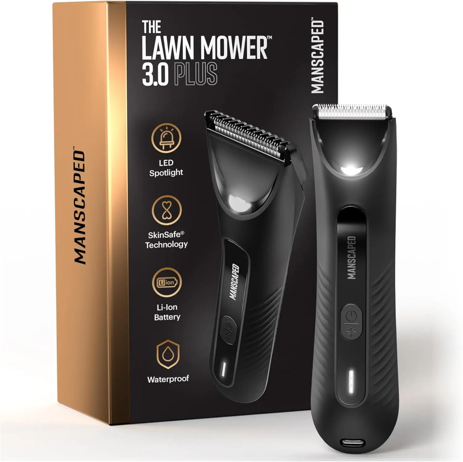 

MANSCAPED The Lawn Mower® 3.0 Plus Groin & Body Hair Trimmer, Waterproof Groomer, USB-C Rechargeable, Men’s Wireless Ball Shaver