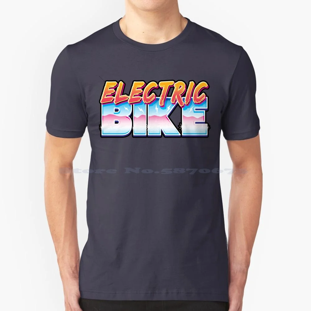 Electric Bike Retro Classic T Shirt 100% Cotton Tee Ebike Electric Bike Electric Bicycle Ride Cycling Retro Clasic Dad