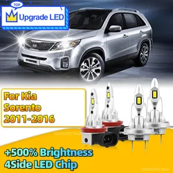 2/4Pcs High Power H7 Led Headlight H11 Car Bulb 6000K Diode Lamp For Kia Sorento 2011 2012 2013 2014 2015 2016 Plug and Play