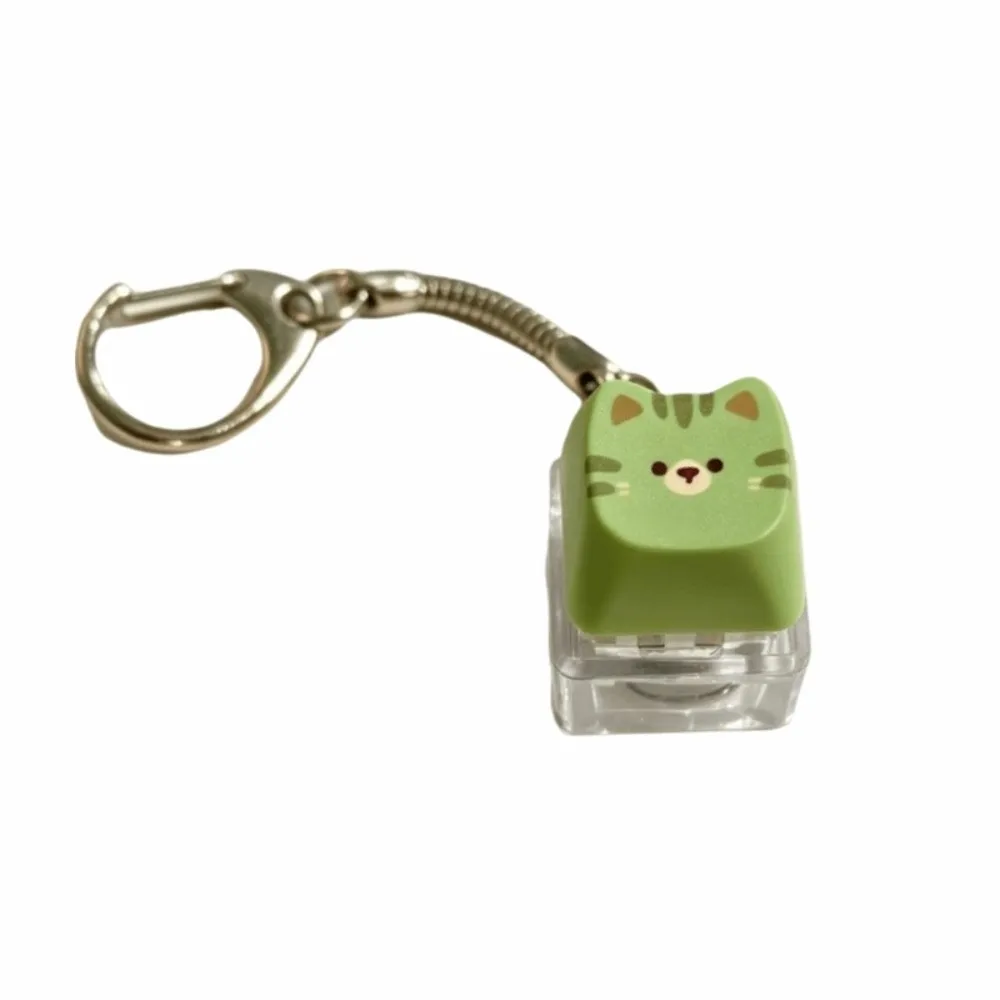 Finger Button Keycap Mechanical Keyboard Keychain Cute Cat Clicker Keyboard Fidget Keychain Creative Relax Button