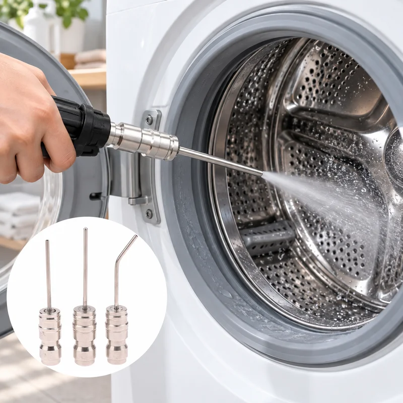 High Pressure Cleaning Needle Nozzle 1/4 Inch Quick Connect Slim Water Jet Sprayer For Car Washer AC Coil Deep Cleaning