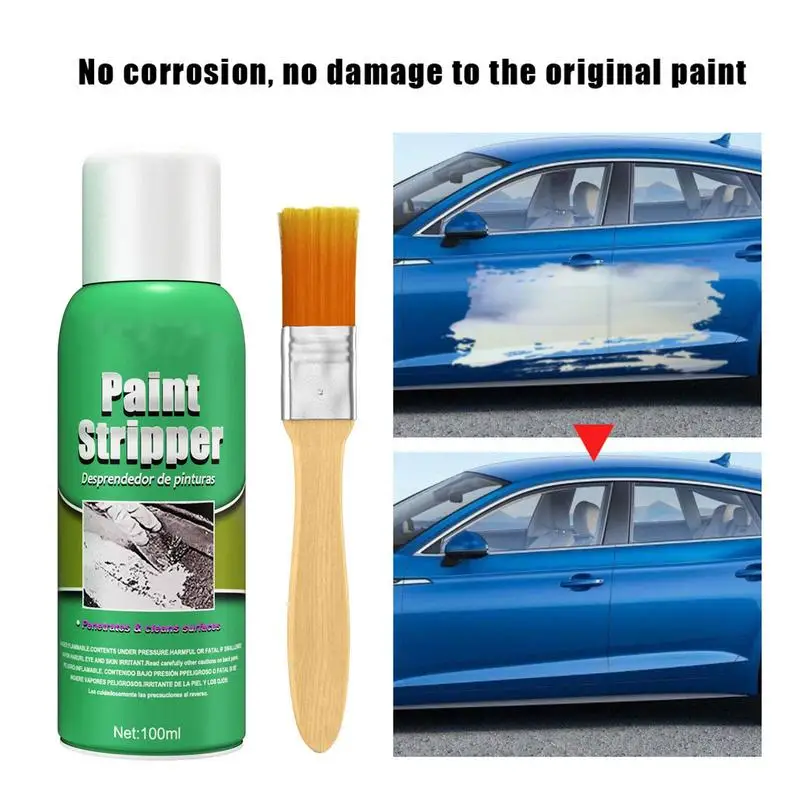 100ml Car Wheel Rust Remover with Brush Non-trace Clean Scraping Paint Metal Surface Peeling Paint Effective Care Cleaning Tool