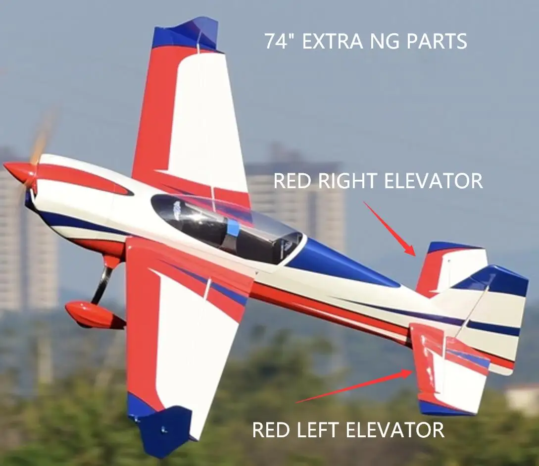 Skywing RC Wood Plane Aircraft   74 Inch Extra NG Spare  Parts Repair Part--Right Elevator or Left Elevator DIY Models