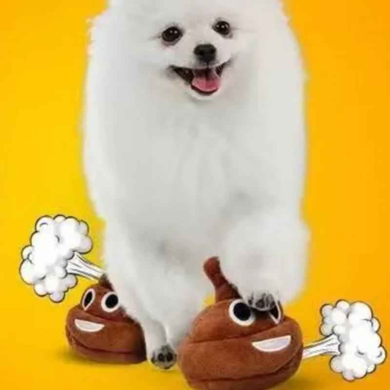 Fake Poop Dog Toy, Funny Talking Poop Stuffed Plush Toy, Makes Fart Sounds,Funny Face Expression Poop Doll Novelty Small Gift