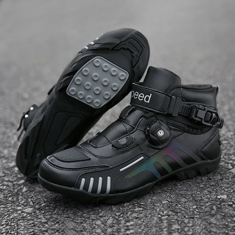 

Men's New Motorcycle Boots Outdoor Motocross Racing Protection Boots High Quality Men Motos Shoes Motorcycle Accessories T2006