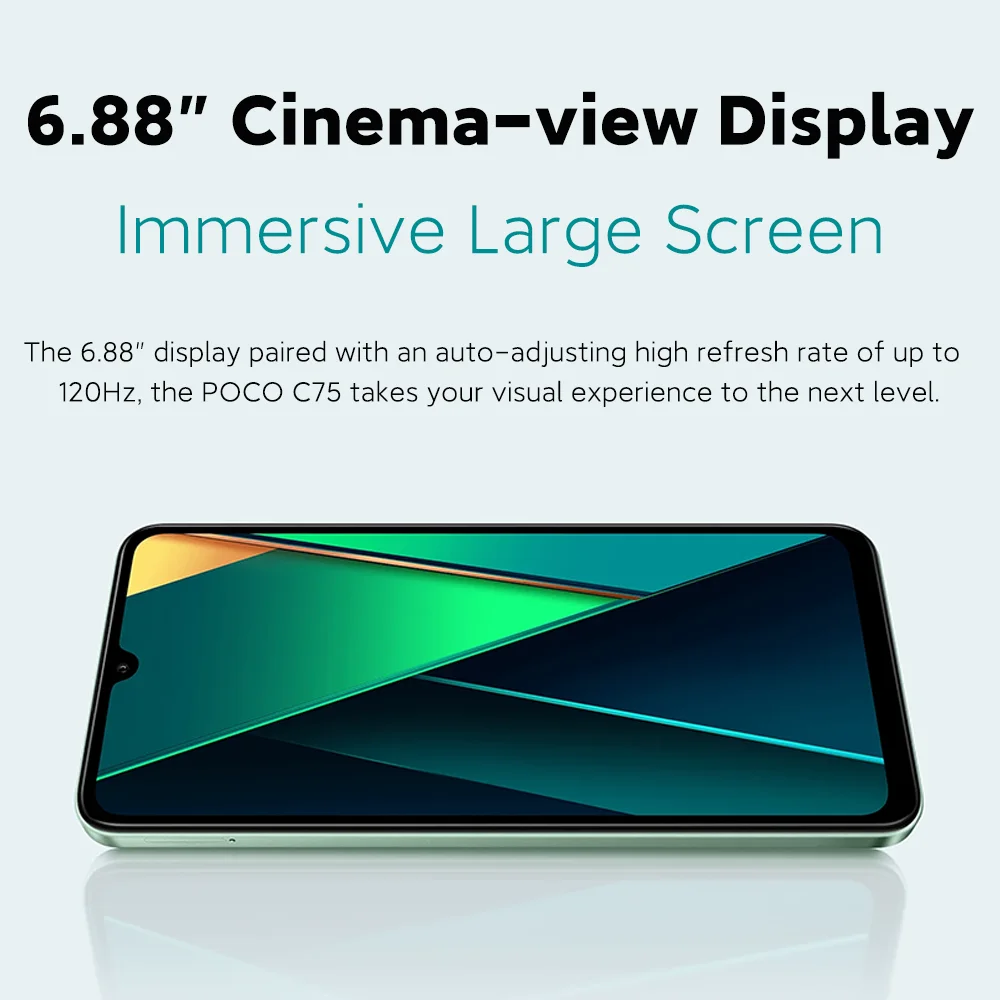 Anteprima mondiale Versione globale POCO C75 Display da 6,88'' 120Hz Helio G81-Ultra Fotocamera da 50 MP Massiva Batteria da 5160 mAh Supporto NFC