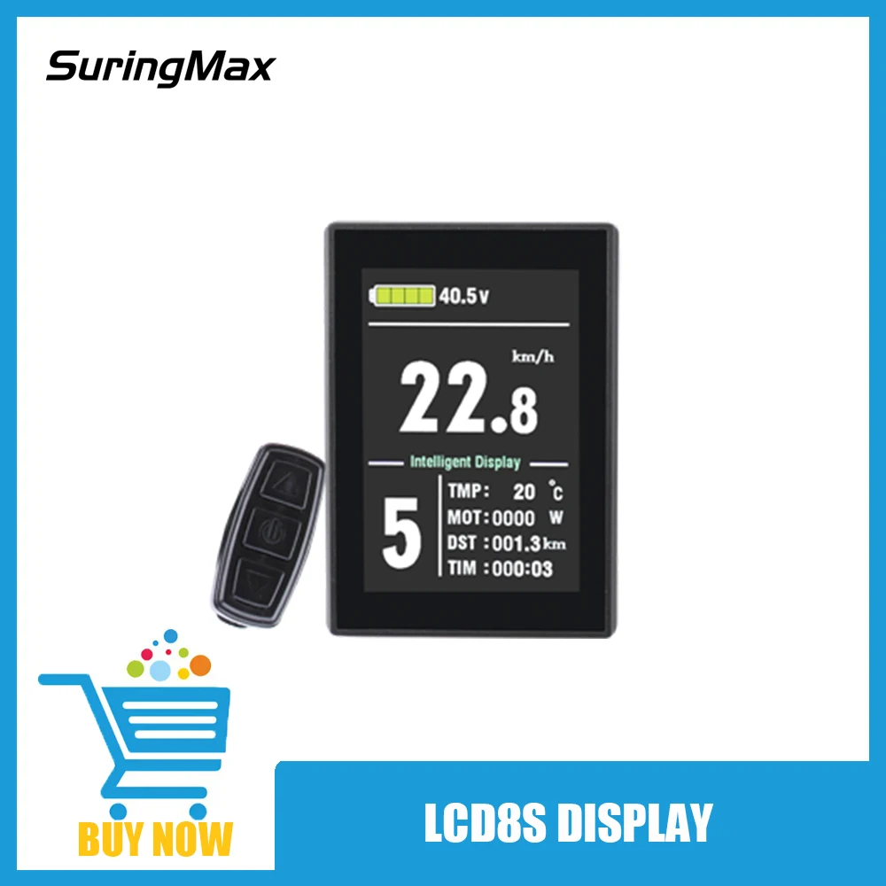 

KunTeng Meter LCD8 LCD8S Display Electric Bicycle Bike Part 36V 48V Ebike KT 5 pin Intelligent Display Waterproof Connection